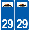 29 Plouezoc'h logo autocollant plaque stickers ville