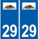 29 Plouezoc'h logo autocollant plaque stickers ville