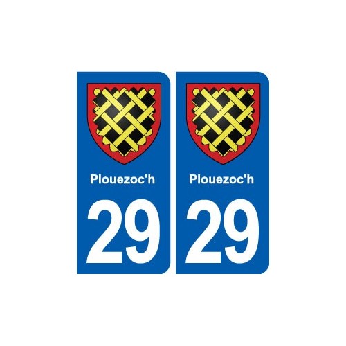 29 Plouezoc'h blason autocollant plaque stickers ville