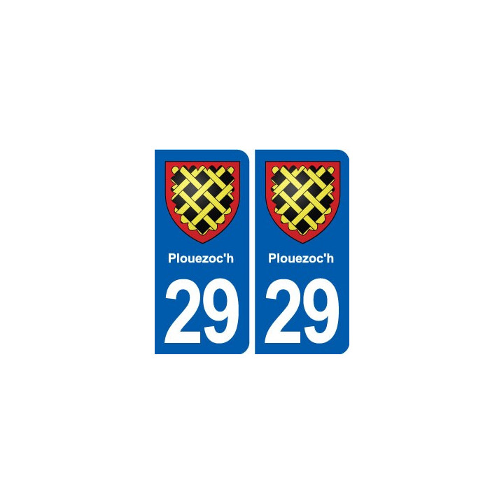 29 Plouezoc'h blason autocollant plaque stickers ville