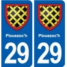 29 Plouezoc'h blason autocollant plaque stickers ville