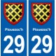 29 Plouezoc'h blason autocollant plaque stickers ville