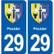 29 Plouider blason autocollant plaque stickers ville