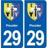 29 Plouider blason autocollant plaque stickers ville