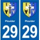 29 Plouider blason autocollant plaque stickers ville