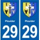 29 Plouider blason autocollant plaque stickers ville