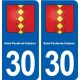 30 Saint-Paulet-de-Caisson blason ville autocollant plaque stickers