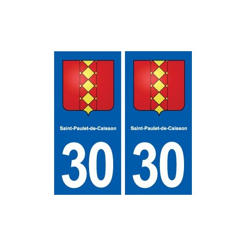 30 Saint-Paulet-de-Caisson blason ville autocollant plaque stickers