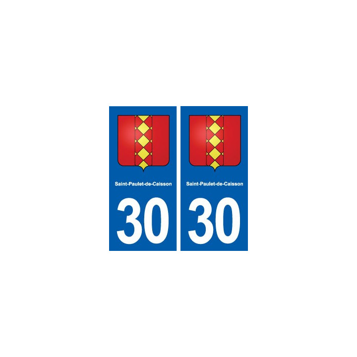30 Saint-Paulet-de-Caisson blason ville autocollant plaque stickers