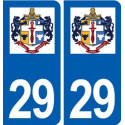 29 Plouider logo autocollant plaque stickers ville