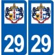 29 Plouider logo autocollant plaque stickers ville