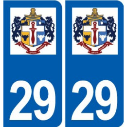 29 Plouider logo autocollant plaque stickers ville