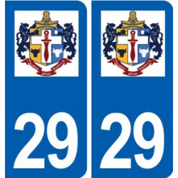 29 Plouider logo autocollant plaque stickers ville