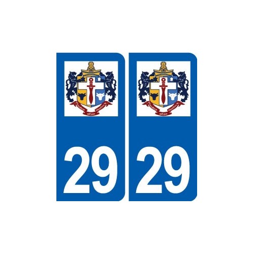 29 Plouider logo autocollant plaque stickers ville