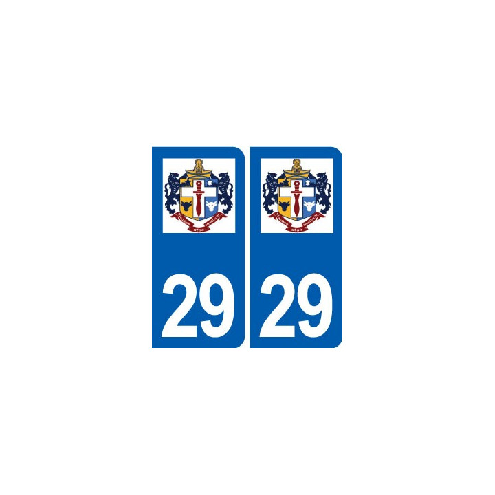 29 Plouider logo autocollant plaque stickers ville