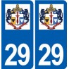 29 Plouider logo autocollant plaque stickers ville