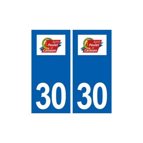 30 Saint-Paulet-de-Caisson logo ville autocollant plaque stickers