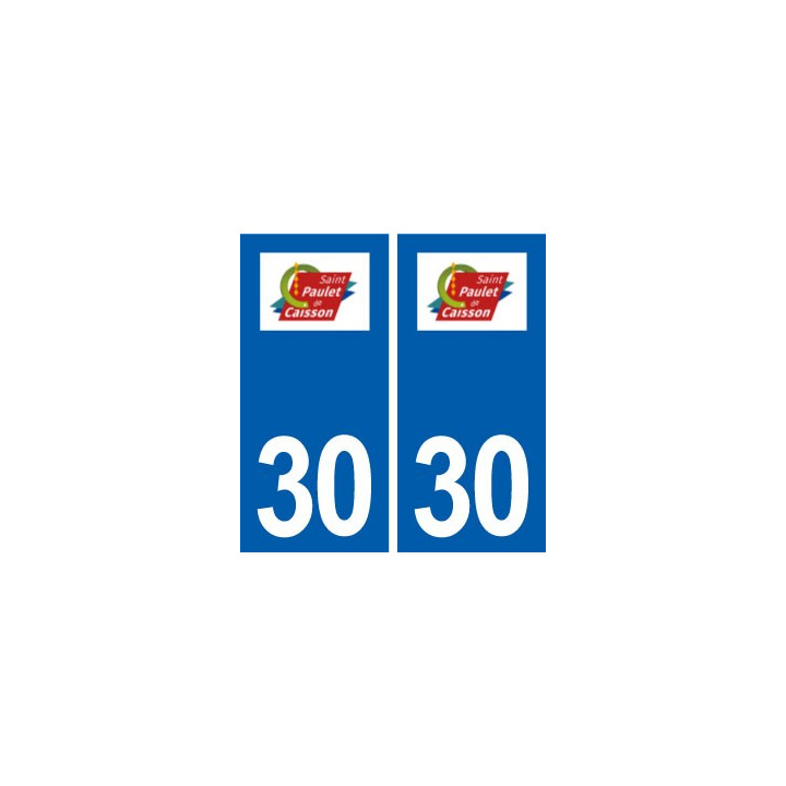30 Saint-Paulet-de-Caisson logo ville autocollant plaque stickers