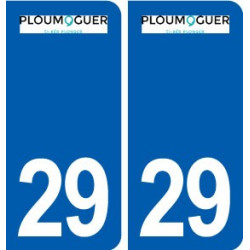 29 Ploumoguer logo autocollant plaque stickers ville