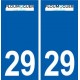 29 Ploumoguer logo autocollant plaque stickers ville