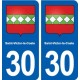 30 Saint-Victor-la-Coste blason ville autocollant plaque stickers