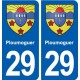 29 Ploumoguer blason autocollant plaque stickers ville