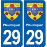 29 Ploumoguer blason autocollant plaque stickers ville