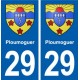 29 Ploumoguer blason autocollant plaque stickers ville