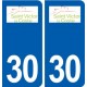 30 Saint-Victor-la-Coste logo ville autocollant plaque stickers