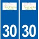 30 Saint-Victor-la-Coste logo ville autocollant plaque stickers