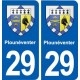 29 Plounéventer blason autocollant plaque stickers ville