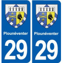 29 Plounéventer blason autocollant plaque stickers ville