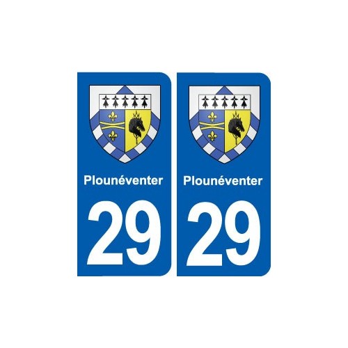 29 Plounéventer blason autocollant plaque stickers ville