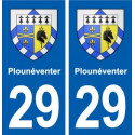 29 Plounéventer blason autocollant plaque stickers ville