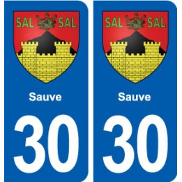 30 Sauve blason ville autocollant plaque stickers