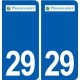 29 Plounéventer logo autocollant plaque stickers ville