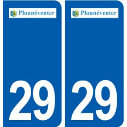 29 Plounéventer logo autocollant plaque stickers ville