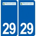 29 Plounéventer logo autocollant plaque stickers ville