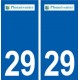 29 Plounéventer logo autocollant plaque stickers ville