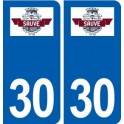30 Sauve logo ville autocollant plaque stickers