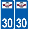 30 Sauve logo ville autocollant plaque stickers