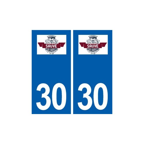 30 Sauve logo ville autocollant plaque stickers