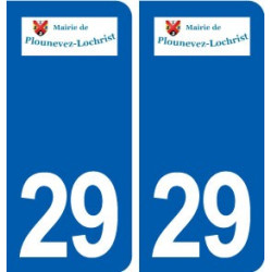 29 Plounévez-Lochrist logo autocollant plaque stickers ville