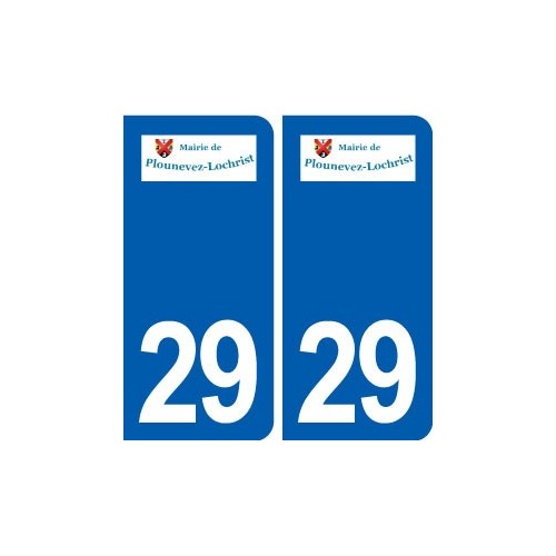 29 Plounévez-Lochrist logo autocollant plaque stickers ville
