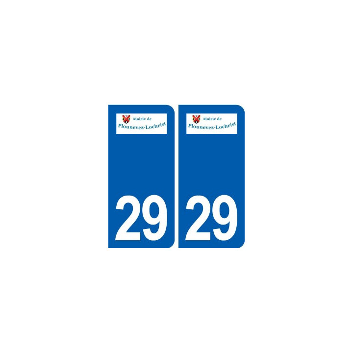 29 Plounévez-Lochrist logo autocollant plaque stickers ville
