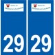 29 Plounévez-Lochrist logo autocollant plaque stickers ville