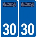 30 Sauveterre logo ville autocollant plaque stickers
