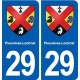 29 Plounévez-Lochrist blason autocollant plaque stickers ville