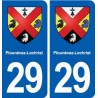 29 Plounévez-Lochrist blason autocollant plaque stickers ville