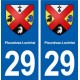 29 Plounévez-Lochrist blason autocollant plaque stickers ville